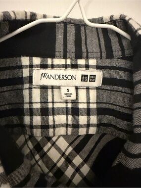 Uniqlo JW ANDERSON unisex Black & White Plaid Shirt - Size S